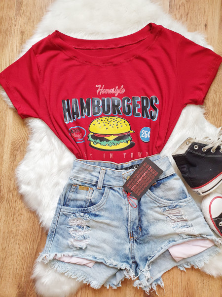 T-shirt Estampa Hamburgers